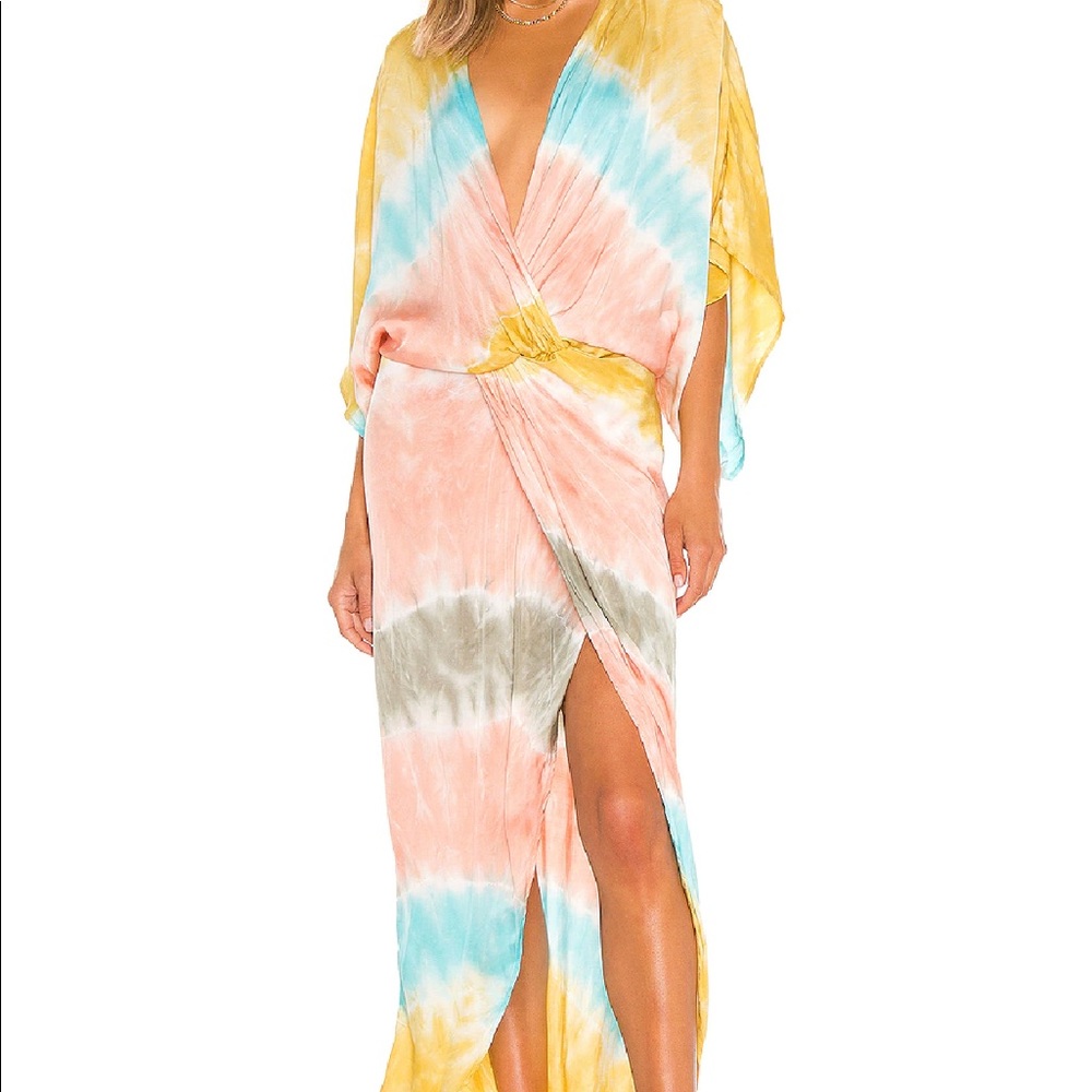 Young, Fabulous & Broke Siren Maxi Dress in Pink Sands Strata Wash